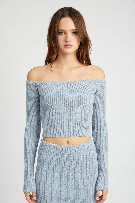 Crop Off Shoulder Top