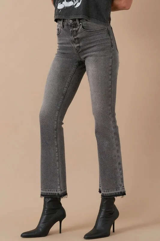 High Rise Cropped Boot Cut Denim Jeans